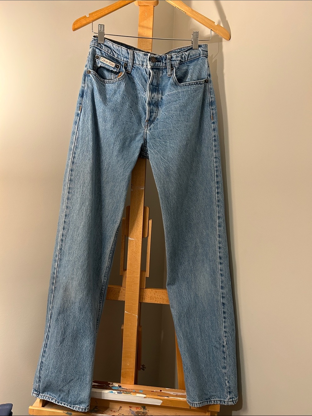 Calvin Klein | 100% Cotton High Rise Straight Leg Jeans  | W27